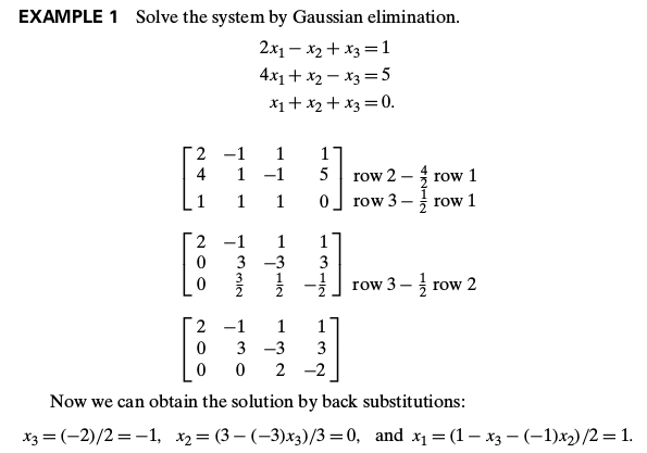 gauss elimination example